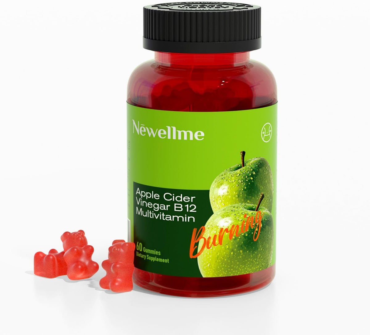 NEWELLME ® Gomitas de Zen, Epirulina y Vinagre de Manzana L1