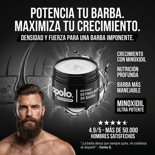 BÁLSAMO PARA CRECIMIENTO DE BARBA CON MINOXIDIL 20%